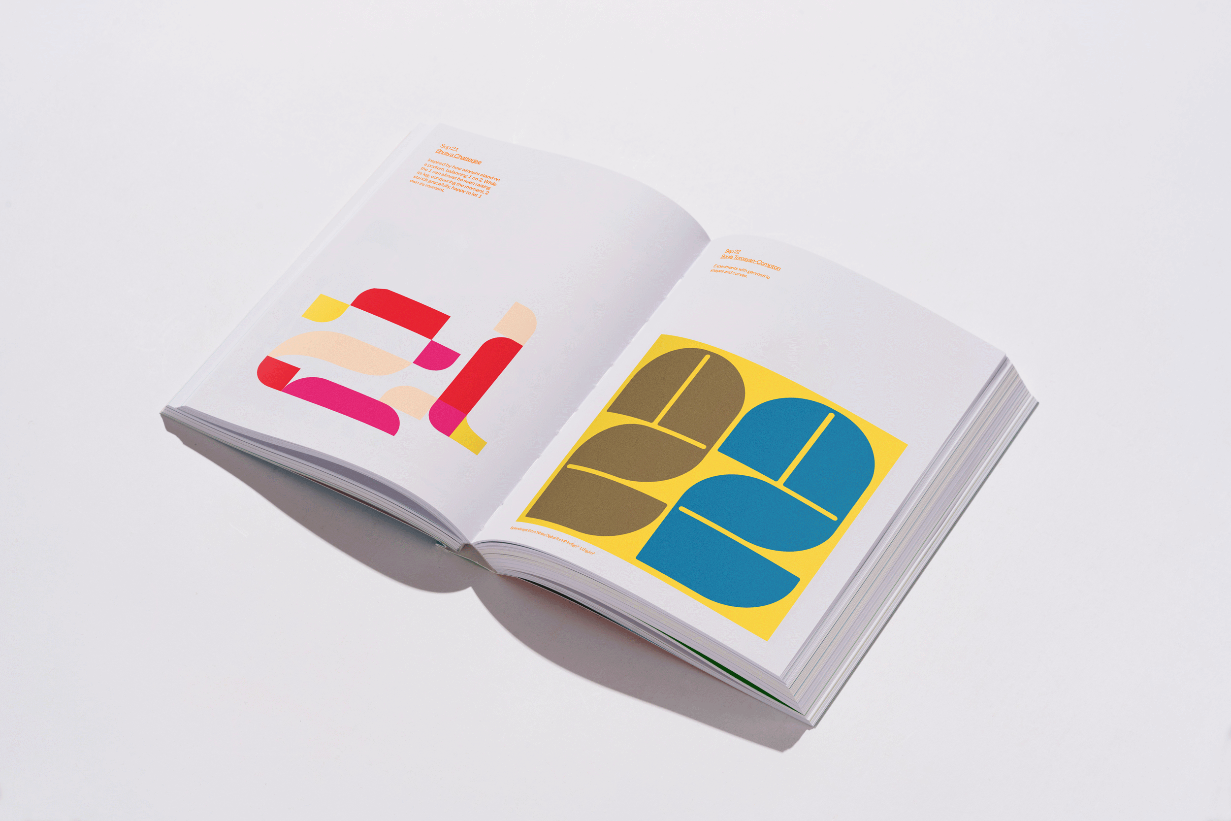 Premium printed book with bold graphics and colourful editorial, Variable data printing