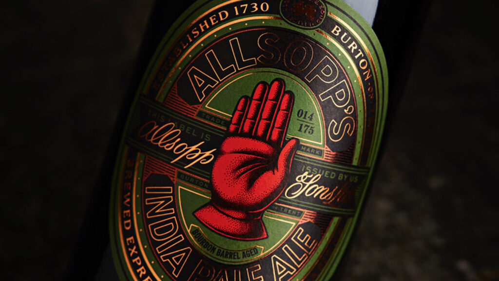 Custom premium labels with foil detailing, luxury label printing London