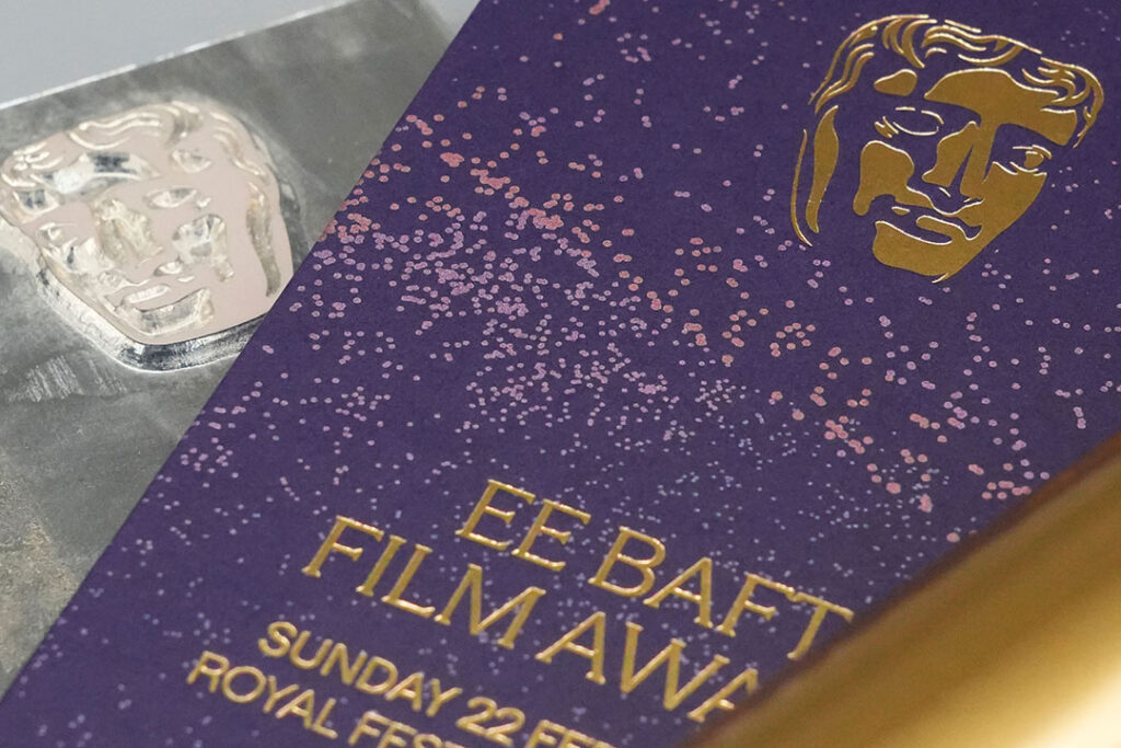 Gold foil awards brochure print finishing