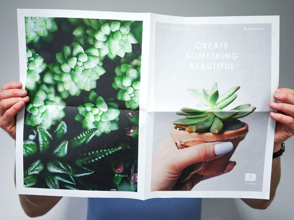 Large-format folded poster print featuring high-resolution photography and vibrant color reproduction