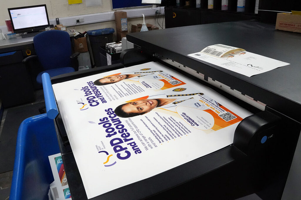 Web to print poster printing process